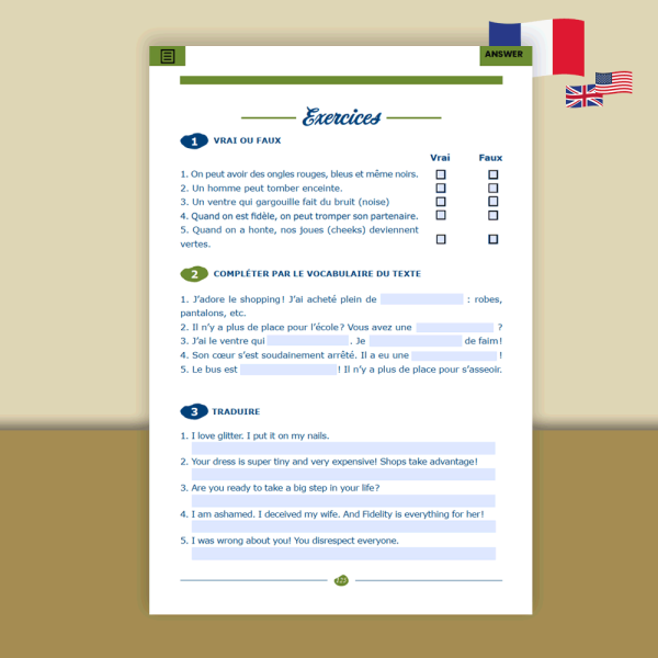 French Short Stories - (Boys' Perspective) (Interactive Ebook) - Image 3